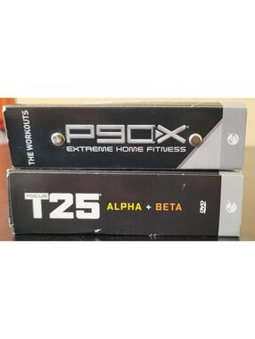 BeachBody At Home Workout  DVD Lot Of 2  P90X 11 Disc Set & Focus T25 22 Disc